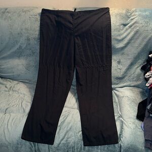 Medium Rich Black scrub pants ties at waist one back pocket 💕